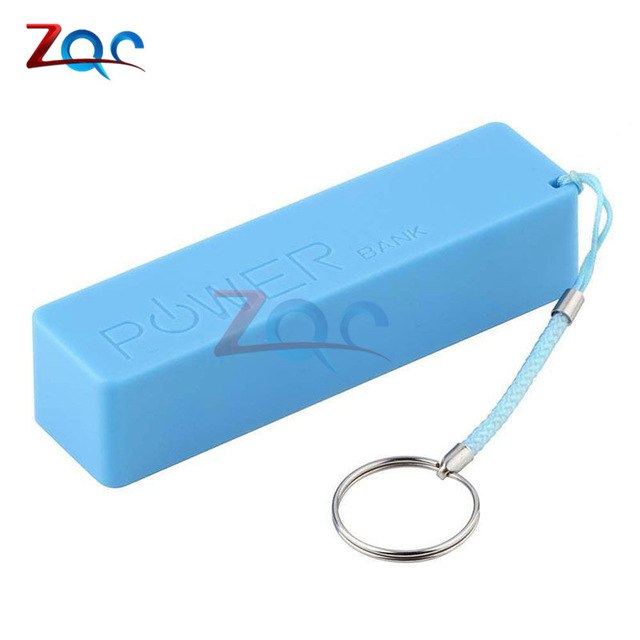 New Portable Power Bank 18650 External Backup Battery Charger With Key Chain Green Black Yellow Blue
